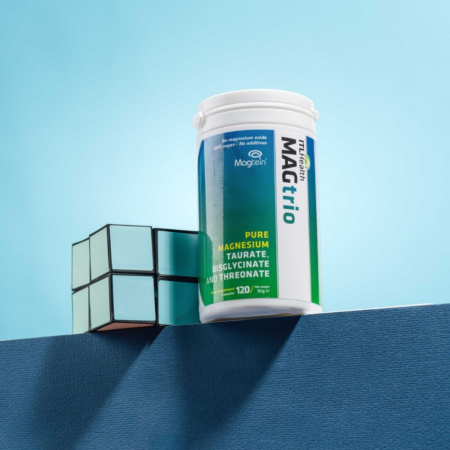 MAGtrio magnezijev L-treonat, bisglicinat, taurat, 120 kapsula